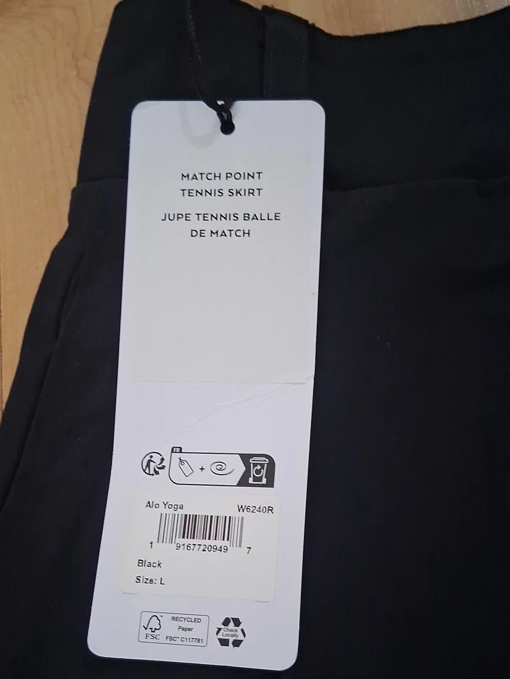 Alo Yoga Black Active Skort/ Tennis Skirt
